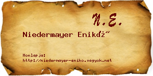 Niedermayer Enikő névjegykártya